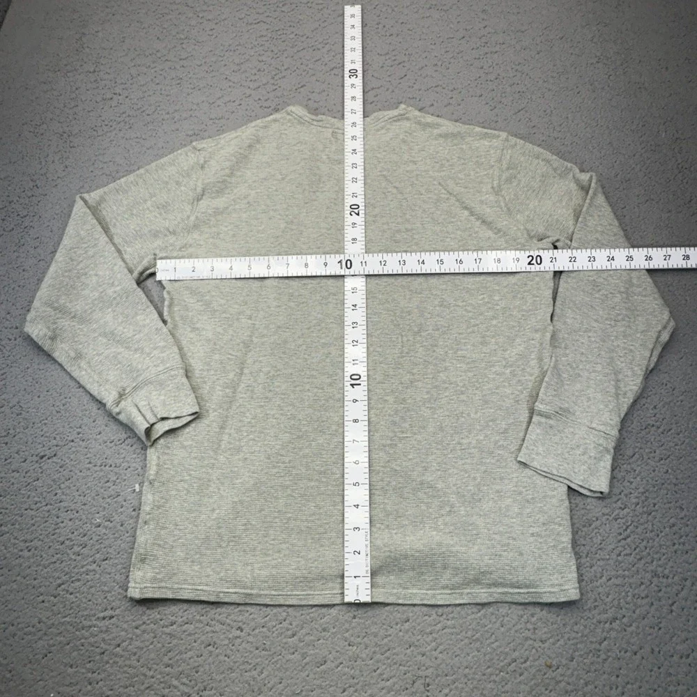 Polo Ralph Lauren Waffle Knit Thermal Mens XL Gray Long Sleeve Crewneck Shirt